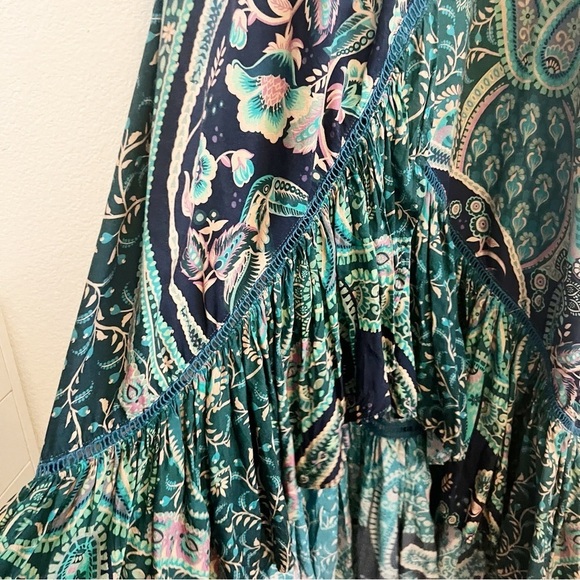 FARM Rio for Anthropologie Amorina Blue Floral Paisley Wrap Dress Small - Picture 5 of 10
